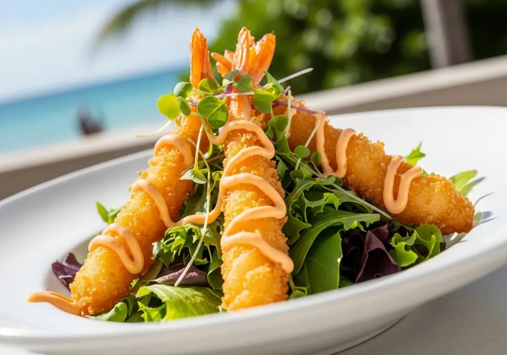 สลัดกุ้งเทมปุระ