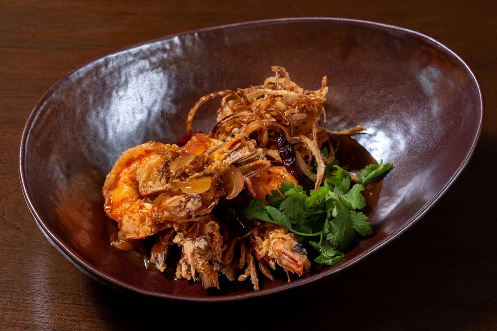 กุ้งทอดซอสมะขาม